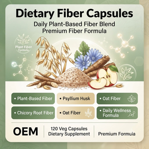Cápsulas de Fibra Dietética a Base de Plantas OEM ODM, 700 mg, 120 Unidades, Etiqueta Privada al por Mayor - Product Image 4