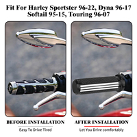 Poignées de guidon de moto 1 pouce en aluminium avec revêtement en caoutchouc pour Harley Sportster XL Dyna Softail Touring V-Rod VRSC XR 1996 et versions ultérieures