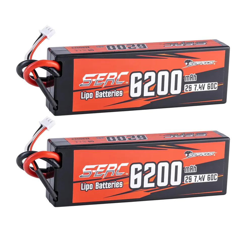 Sunpadow 2S 7.4V Lipo Pin 6200MAh 60C Mềm Gói Với Deans T Cắm Cho RC Xe Xe Tải Thuyền Xe Tăng Buggy Racing Sở Thích