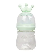 Tetina de alimentación de vidrio para bebé recién nacido, biberón, juego de regalo para bebés amamantados, 4oz, 5oz