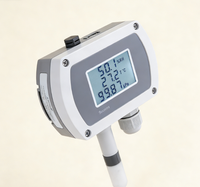 Transmisor de Temperatura, Humedad y Presión CWS29 con Pantalla LCD, Protección IP65, Métodos de Instalación Flexible en Pared y Riel DIN