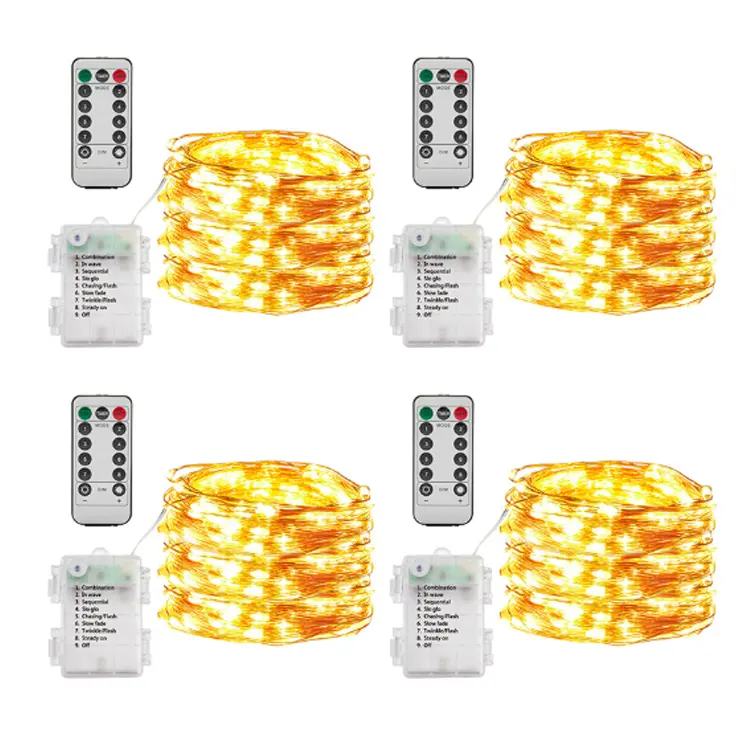 5M 10M 20M di trasporto A Distanza di Controllo Luci Leggiadramente Led Luci Della Stringa AA Battery Operated 8 Modalità Timer Stringa filo di rame HA CONDOTTO LA Luce Della Stringa