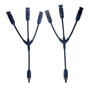 Y Type Mc4 Solar Connector 1 To 3 Way Photovoltaic Extension <b>Cable</b> Ip67 <b>Waterproof</b> For Solar Panel - Product Image 5