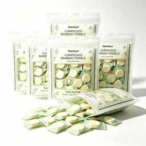 Disposable Compressed clean face hand towel bamboo Face Towel paper <b>Tablets</b> Soft tissue Nonwoven Customized - Product Image 2
