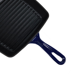 Cast Iron Enamel Non-Stick Multi <strong>Grill</strong> <strong>Pan</strong> Baking Cook Square Fry <strong>Pan</strong> for Outdoor Cooking - Product Image 5