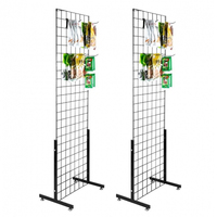 Panneau mural multifonctionnel en grille de fil de fer robuste, écologique et imperméable pour la décoration de magasin
