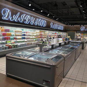 Refrigerador congelador isla profunda MARISCOS CONGELADOS pantalla comercial refrigeración supermercado - Product Image 2