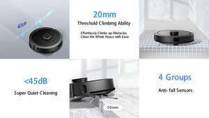 وصل حديثًا روبوت ذكي spirateur ذاتي التفريغ Dustbin مكنسة كهربائية وممسحة مع تنظيف ذاتي - Product Image 4