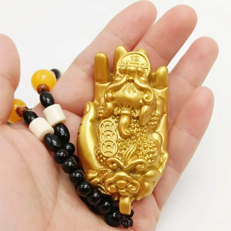 High Quality Zinc alloy Buddha's Hand Lucky Pixiu Pendant Reaching for Wealth with Animal Jewelry Lucky Pendant