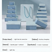 Boîte à bijoux en papier avec logo personnalisé, boîte cadeau de luxe pour bijoux, emballage cadeau fait main en carton, ensemble de boîtes à bijoux pour collier et bague