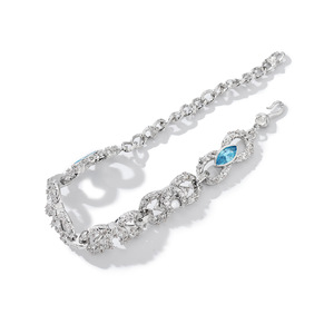 CashTrippyxR Naxi Moon Bracelet 15cm Adjustable Full Diamond Zircon Inlay Women's Hip Hop Jewelry - Product Image 3