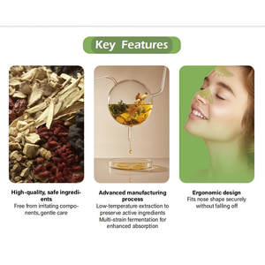 LANGEASE <span class=keywords><strong>Patch</strong></span> nasal au gel rafraîchissant, soin nasal naturel à base de plantes <span class=keywords><strong>pour</strong></span> soulager l'inconfort nasal - Product Image 3