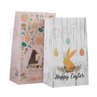 Sac en papier SOS Sacs en papier kraft biodégradables avec logo personnalisé Sac en papier à fond carré sans poignées pour cadeau alimentaire
