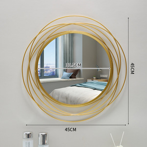 Specchio da Parete Moderno ed Elegante Dorato per Camera da Letto, <span class=keywords><strong>Ingresso</strong></span>, Soggiorno, Decorazione Domestica - Product Image 5