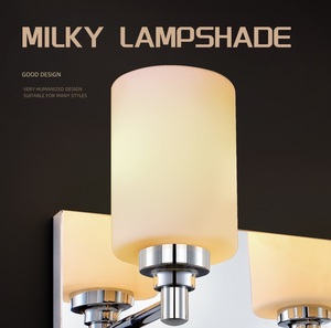 Lampe murale LED moderne au design nouveau, étanche IP44 pour intérieur, miroir de salle de bain, lumière murale en acier inoxydable E26 pour hôtel - Product Image 6