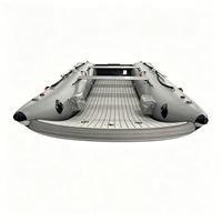 Bateau gonflable catamaran de 3,6 m en PVC Mehler de 0,9 mm pour 4 personnes à vendre, logo personnalisé Reachsea avec transom en aluminium