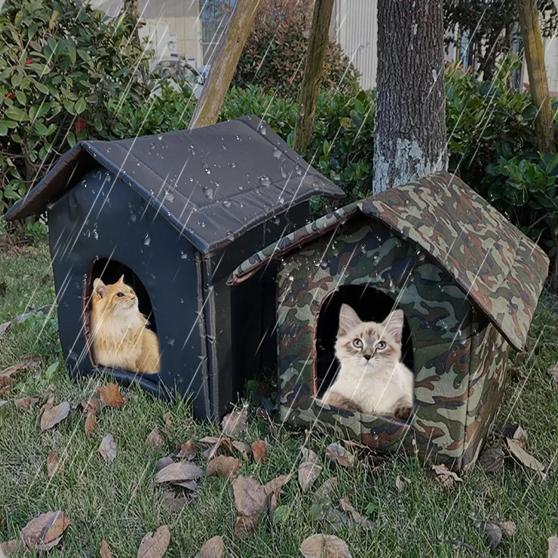 Outdoor Waterproof Pet House All-purpose Canvas Roof Dog Cat House Outdoor Dog Tent Cage