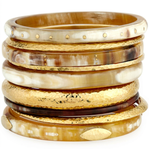Pulseras de Cuerno Naturales Hechas a Mano, Duraderas y Modernas, Bandas de Cuerno de Buey, Uso Diario Sostenible, Falak World Export FWE-0017 - Product Image 1