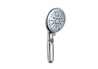Pommeau de douche de pluie chromé de luxe à 9 fonctions poli à main contemporain poignée unique Pause Massage modèles de pulvérisation pour hôtels