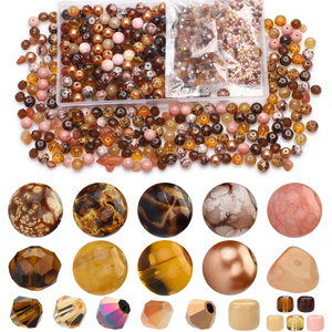 Zhubi 15 색 모듬 라운드 유리 구슬 키트 900pcs 색상 변경 시리즈 보석 만들기에 대 한 천연석 크리스탈 비즈 - Product Image 6