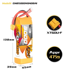 Gaoneng ชุด BA-1 gnb 5000mAh 4S 14.8V 40C 80C แบตเตอรี่ RC Lipo รถ boatelectric RC อุปกรณ์ boatelectric RC Off-load และ ON-load - Product Image 3