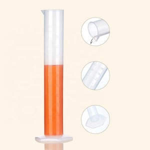 Cilindro graduado de plástico para laboratorio, 100 ml, 250 ml, 500 ml, 1000 ml, transparente con escala para experimentos de química - Product Image 4