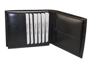 Người đàn ông cao cấp của da bò da Ví RFID bảo vệ mở đóng cửa dài Chiều dài đồng xu Túi Polyester Lót ID thẻ ngăn - Product Image 2