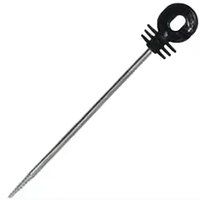 Isolateur décalé à visser pour clôture électrique, compatible avec fil jusqu'à 5 mm et 5,8 mm, en acier galvanisé