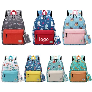 Mochila escolar personalizada con dibujos de animales para niños y adolescentes