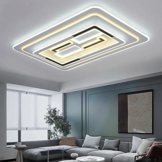 Nordic Minimalist Round Smart Living Room Design Decorative Fixtures Acrylic Chandelier Pendant Modern Led Ceiling Lights