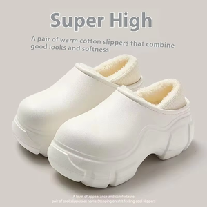 Women's Thick-soled Dual-purpose Plush <strong>slippers</strong> for Winter, New Waterproof and Warm Thick-soled Cotton <strong>slippers</strong> - Product Image 2