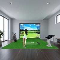 Simulador de Golf Interactivo Real con Proyección Inteligente, Nuevo Diseño de Recinto de Golf Interior para Centros Comerciales