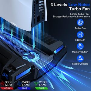 Console <strong>Cooling</strong> <strong>Stand</strong> Dual Controller Charger Remote <strong>Stand</strong> for <strong>PS5</strong> / <strong>PS5</strong> Slim Disc&amp;Digital - Product Image 3