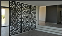 Panneaux de clôture décoratifs mobiles en métal, design Art Déco, tailles personnalisées, revêtement en poudre, séparateurs de pièce