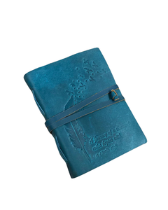 Diario de Cuero con Grabado de Hojas, Cuaderno Vintage Hecho a Mano con Páginas en Blanco para Escribir, Dibujar, Bocetar, Regalo de Viaje - Product Image 1
