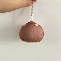 Porte-clés rond personnalisé en peluche Manjuu Anime mignon et créatif, écologique, durable, avec rembourrage en micro-perles, breloque Omanjuu en forme de haricot