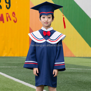 Robe polaire pour enfant, robe de remise de diplôme sur mesure, uniforme avec chapeau pour l'école, tendance 100% coton popeline, rayonne, unisexe - Product Image 5