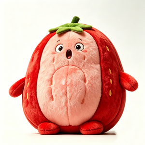 Peluche de fresa, peluche de fruta, peluche de fresa roja, almohada de fruta roja, juguete de fresa dividida, peluche de comida novedoso - Product Image 5