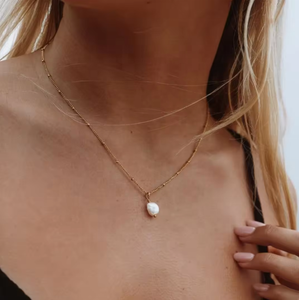 Collar de Perlas Minimalista Vintage de Acero Inoxidable, Cadena de Eslabones, Tamaño Ajustable, Estilo Fresco, Regalo de Cumpleaños para Mujer - Product Image 5