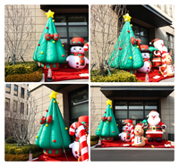 4M Riesiger Aufblasbarer Weihnachtsbaum Wasserdichtes Oxford-Gewebe Aufblasbarer Weihnachtsbaum für Außen-Weihnachtsdekoration
