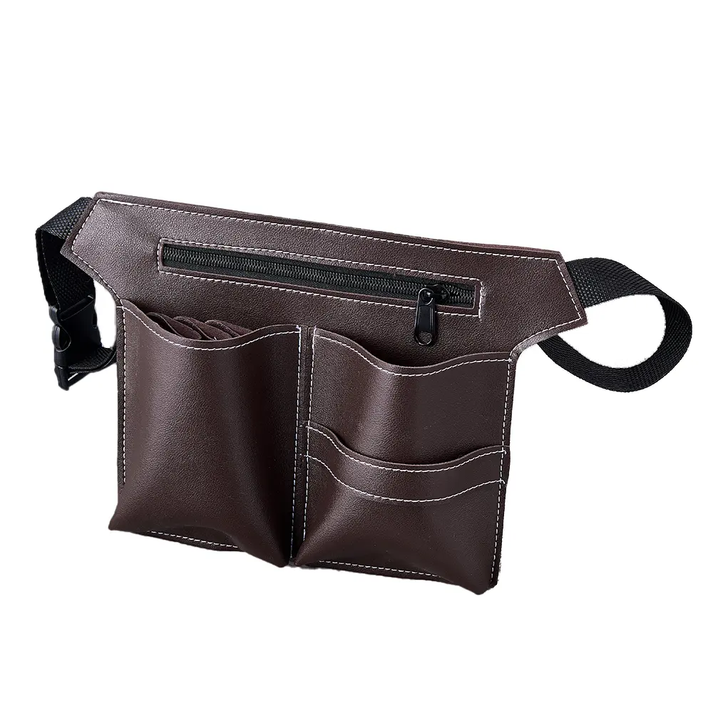 Wholesale Barber Scissors Holster Hairdressing Shear Holder Pouch Leather Waist Bag for Barber Tools