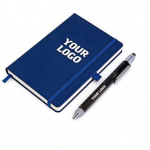 Carnet promotionnel personnalisé avec logo coloré imprimé et sangle, idéal pour les cadeaux promotionnels d'entreprise, d'école, de banque ou d'hôtel, vente en gros - Product Image 1