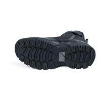 Bottes tactiques de sécurité imperméables en cuir véritable Nappa pour hommes, avec fermeture éclair, doublure en mesh, adaptées au printemps/automne/hiver