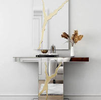 Table de console murale de style italien avec miroir récemment fait à la main