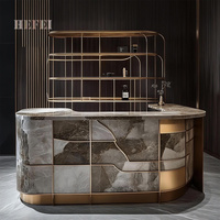 Comptoir de Bar Modulaire en Métal | Bureau d'Accueil en Acier Inoxydable | Designs Personnalisés