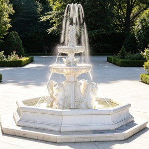 Fontana in Marmo Bianco Europeo Premium Personalizzata, Statua di Cigno Intagliata a Mano, Gioco d'Acqua per Giardino e Villa, Direttamente dalla Fabbrica - Product Image 2