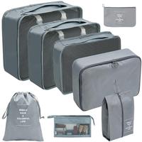 Ensemble de 8 cubes de compression ultra-légers pour bagages, sacs organisateurs de voyage personnalisés avec rangement pour linge, chaussures et vêtements