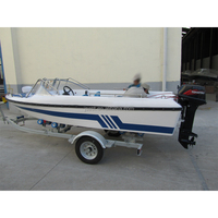 Bateau de plaisance à moteur électrique et thermique 30 CV pour travaux aquatiques, pêche et transport de 4 personnes, à vendre