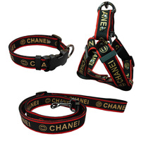 Harnais pour chien personnalisé GG Monogram Tweed avec ceinture de sécurité en nylon et laisse 2 en 1