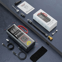 Compresseur d'air ABS à double alimentation personnalisable avec logo, 150 PSI, 2000mAh*3, écran LCD numérique, gonfleur de pneus de voiture rechargeable sans fil